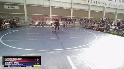 88 lbs Round 1 (8 Team) - Nathan Schuman, Pennsylvania vs Dawson Back, Oklahoma Outlaws Blue