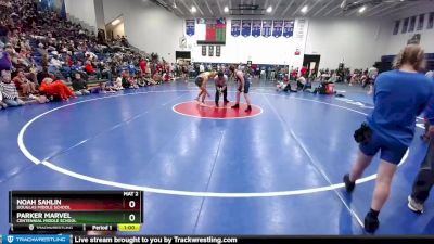 152 lbs Quarterfinal - Parker Marvel, Centennial Middle School vs Noah Sahlin, Douglas Middle School