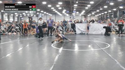 55 lbs Round 1 (1:30pm Friday) - Sophia Schulz, Lady Reapers vs Julia Risha, NEWHALE