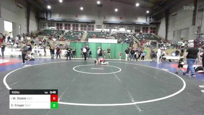 100 lbs Consolation - Wyatt Steele, South Paulding Junior Spartans Wrestling Club vs Everett Crager, South Georgia Takedown Club