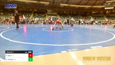 110 lbs Consi Of 4 - Paezlie Kerr, F-5 Grappling vs Cara Prock, Warner Eagles Youth Wrestling