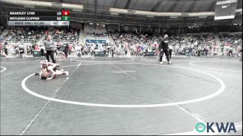 43 lbs Quarterfinal - Brantley Lynn, Lexington Wrestling Club vs Bryleigh Clipper, Norman Grappling Club