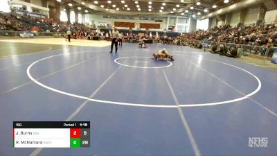 189 lbs Round 1 (3 Team) - Robert McNamara, Seaford Sr High vs James Burns, Saugerties Sr HS