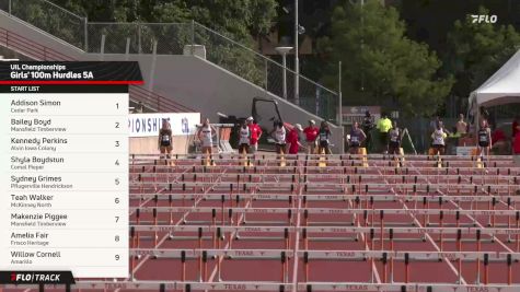 High School Girls' 100m Hurdles 5A, Prelims 1