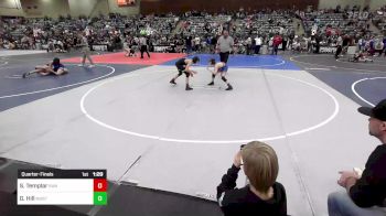73 lbs Quarterfinal - Silas Templar, Run To Danger vs Gage Hill, Mustang WC