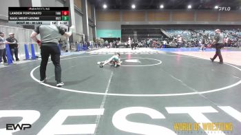 80 lbs 2nd Place - Landen Fortunato, THRESHOLD WRESTLING CLUB vs Saul Heist-Levine, Bozeman Wrestling Club