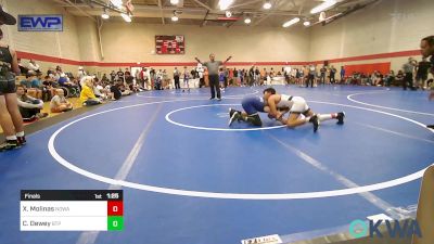 120 lbs Final - Xzavier Molinas, NORTH DESOTO WRESTLING ACADEMY vs Chance Dewey, Tulsa Blue T Panthers