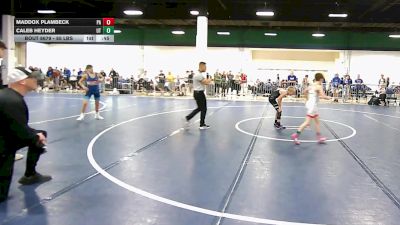 85 lbs Consi Of 8 #1 - Maddox Plambeck, PA vs Caleb Heyder, UT