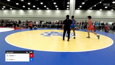 157 lbs 1/4 Final - Drew Teeter, North Carolina vs Zachery Little, Tennessee