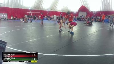 109-118 lbs Round 3 - Claire May, Roncalli vs Ava Peters, Pulaski