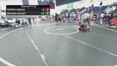 140 lbs Cons. Semi - Sophia Garcia, Lancers WC vs Maleah Holley, Chaparral High School