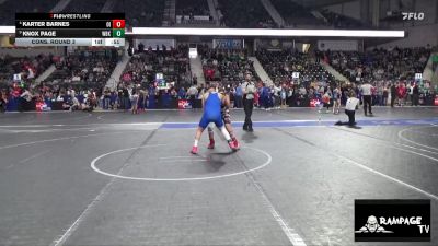 130 lbs Cons. Round 3 - Karter Barnes, Osage Indians vs Knox Page, Wichita Blue Knights