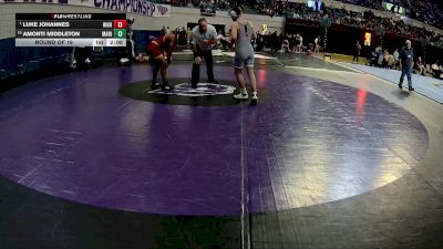 132 lbs Round Of 16 - Luke Johannes, High Point Academy vs Amonti Middleton, Marion