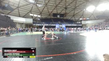 56 lbs Quarterfinal - DeAndre Romero, Victory Wrestling-Central WA vs Severyn West, White River Hornets Wrestling Club