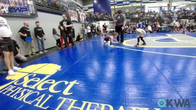 52 lbs Quarterfinal - Nolan Elwell, Mustang Bronco Wrestling Club vs Brylen Buckner, Weatherford Youth Wrestling