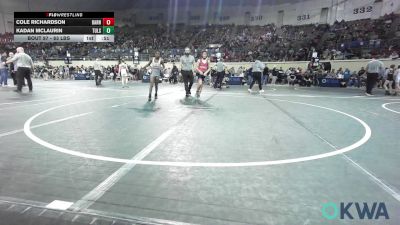 83 lbs Consi Of 4 - Cole Richardson, Barnsdall Youth Wrestling vs Kadan Mclaurin, Tulsa North Mabee Stampede