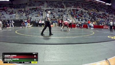 215 lbs Quarterfinal - Keagan Martin, Bellmont (IN) vs Jaxon Copas, Central Noble