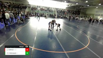 87 lbs Champ. Round 1 - Jakob Vollmer, Hillcrest Wrestling Club vs Damian Velazquez, Logan Grizz