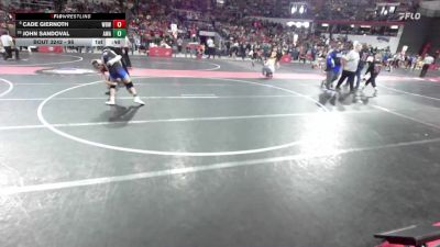 95 lbs Champ. Round 2 - Cade Giernoth, West Bend Wildcats vs John Sandoval, Askren Wrestling Academy