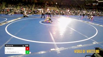 67 lbs Round Of 16 - Creo Davis, Sebolt Wrestling Academy vs Apollo Rojas-Crawford, Bear Cave