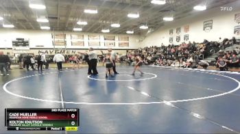 90 lbs 3rd Place Match - Cade Mueller, Mountain Home Middle School vs Kolton Knutson, Treasure Valley Catholic Schools