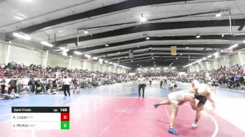 190 lbs Semifinal - Arath Lopez, Rifle vs John McKay, WAR Wrestling Club