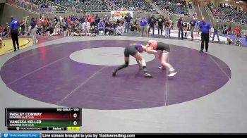 100 lbs Semifinal - Vanessa Keller, Oakridge Mat Club vs Paisley Conway, Newberg Mat Club