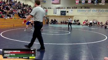 150 lbs Semifinal - Grayson Fabrycki, Sherwood vs Logan Nicol, Newberg