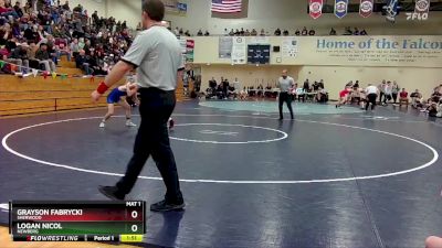 150 lbs Semifinal - Grayson Fabrycki, Sherwood vs Logan Nicol, Newberg