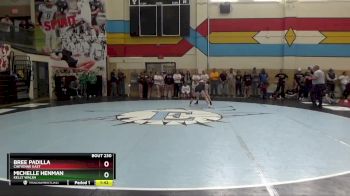 100 lbs 1st Place Match - Bree Padilla, Cheyenne East vs Michelle Henman, Kelly Walsh