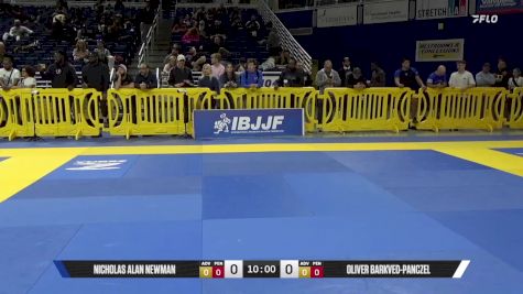 Oliver Barkved-Panczel vs Nicholas Alan Newman 2025 Pan IBJJF Jiu-Jitsu No-Gi Championship
