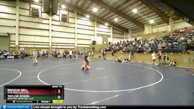 77 lbs Cons. Round 3 - Taylor Rosen, Brighton Wrestling Club vs Brogun Bell, Juab Wrestling Club