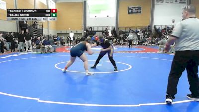 235 lbs Quarterfinal - Scarlett Shannon, Plymouth vs Lillian Soper, Bucksport