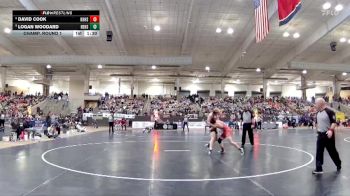 AA 132 lbs Champ. Round 1 - Logan Woodard, Northeast High School vs David Cook, Knoxville Halls High School