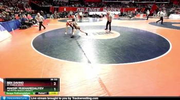 3A 132 lbs Semifinal - Ben Davino, St. Charles (East) vs Maksim Mukhamedaliyev, Arlington Heights (Hersey)