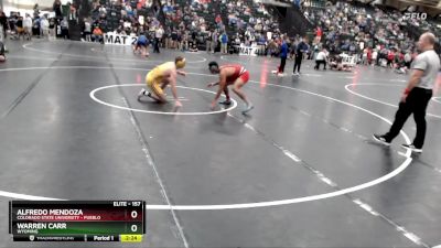 157 lbs Champ. Round 1 - Warren Carr, Wyoming vs Alfredo Mendoza, Colorado State University - Pueblo