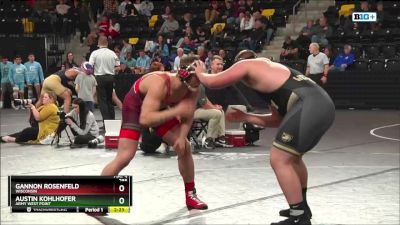 285 lbs Quarterfinal - Gannon Rosenfeld, Wisconsin vs Austin Kohlhofer, Army West Point