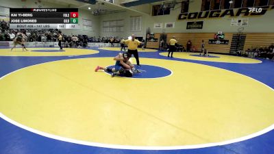 147 lbs Consi Of 16 #1 - Kai Yi-Berg, Folsom vs Jose Limones, Gilroy