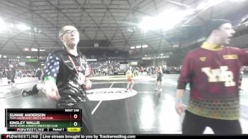 67 lbs Champ. Round 2 - Kinsley Wallis, White River Hornets Wrestling Club vs Sunnie Anderson, Team Aggression Wrestling Club