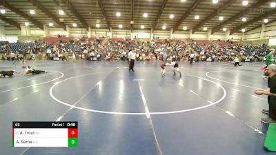 66 lbs Champ. Round 1 - Atlas Trout, Wasatch Wrestling Club vs Alexander Serna, Payson Pride