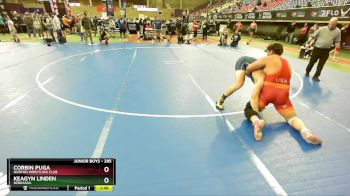 285 lbs Semifinal - Corbin Puga, Norton Wrestling Club vs Keagyn Linden, Nebraska