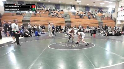 126 lbs 7th Place Match - Damian Arreola, Granite Hills vs Charlie Jamison, La Costa Canyon