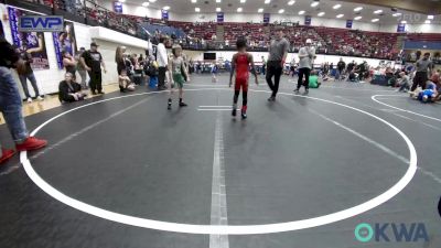 49 lbs Quarterfinal - Kaiden Mclaughlin, Del City Little League vs Jordyn Keever, Norman North