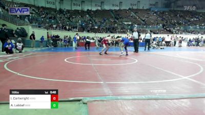 118 lbs Consi Of 32 #1 - Ian Cartwright, Verdigris vs Arman Labbaf, Bixby