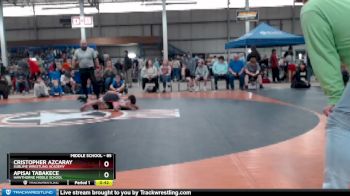 85 lbs Cons. Round 4 - Apisai Tabakece, Hawthorne Middle School vs Cristopher Azcaray, Sublime Wrestling Academy