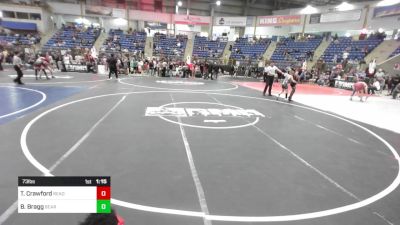 73 lbs Semifinal - Tyrese Crawford, Ready RP vs Brody Bragg, Bear Cave WC