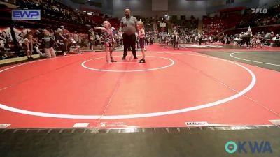 58 lbs Rr Rnd 4 - Prim Merrell, Mannford Pirate Youth Wrestling vs Nevalee Petty, Skiatook Youth Wrestling