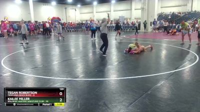 120 lbs Round 6 (8 Team) - Kailee Miller, RPA/Head Hunters Wrestling Club vs Tegan Robertson, Team Iowa Beach Bums