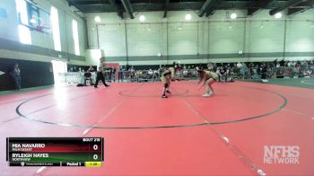 100 lbs Quarterfinal - Ryleigh Hayes, Northview vs Mia Navarro, Palm Desert