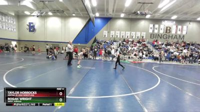 82 lbs Champ. Round 1 - Taylor Horrocks, Uintah Jr High Wrestling vs Rogan Wright, West Jordan